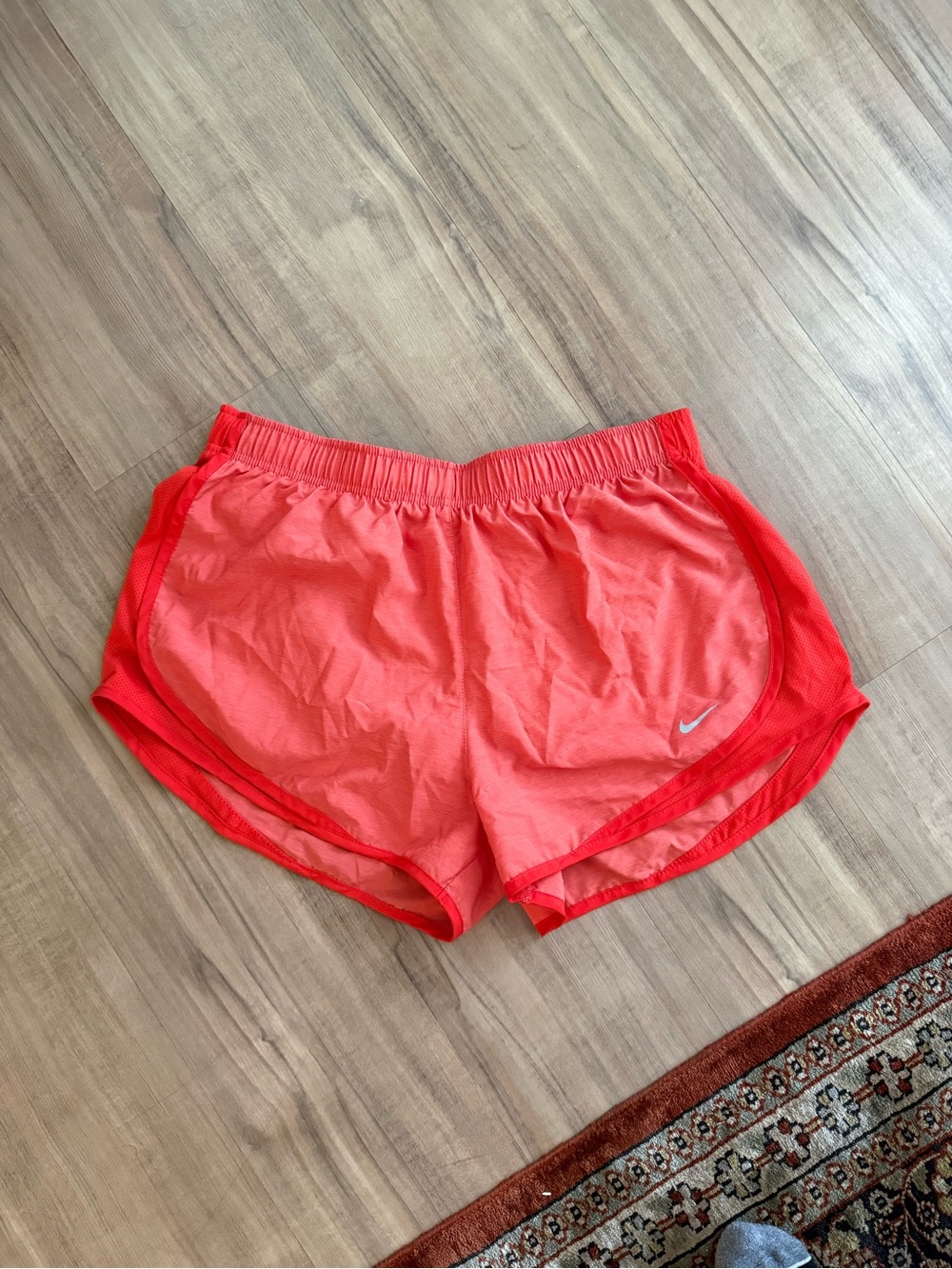 Nike Women's Coral-Red Athletic Running Shorts
